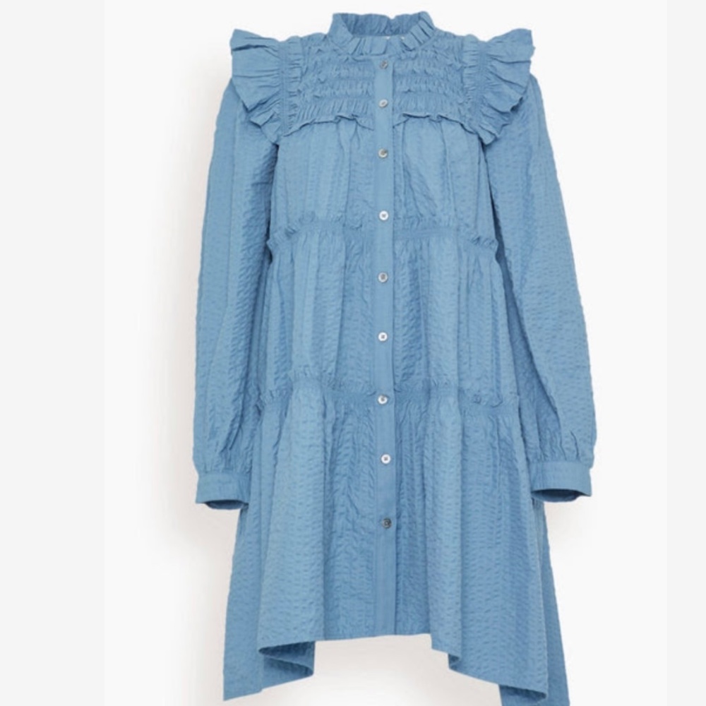 NWT Sea NY Sevyn Seereucker Long Sleeve Dress XS